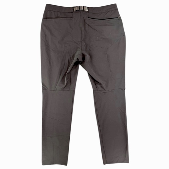 REI Co Op Womens Pants Size 4 Petite Gray Outdoor Hiking‎ Belted Zip Pocket - Picture 3 of 4